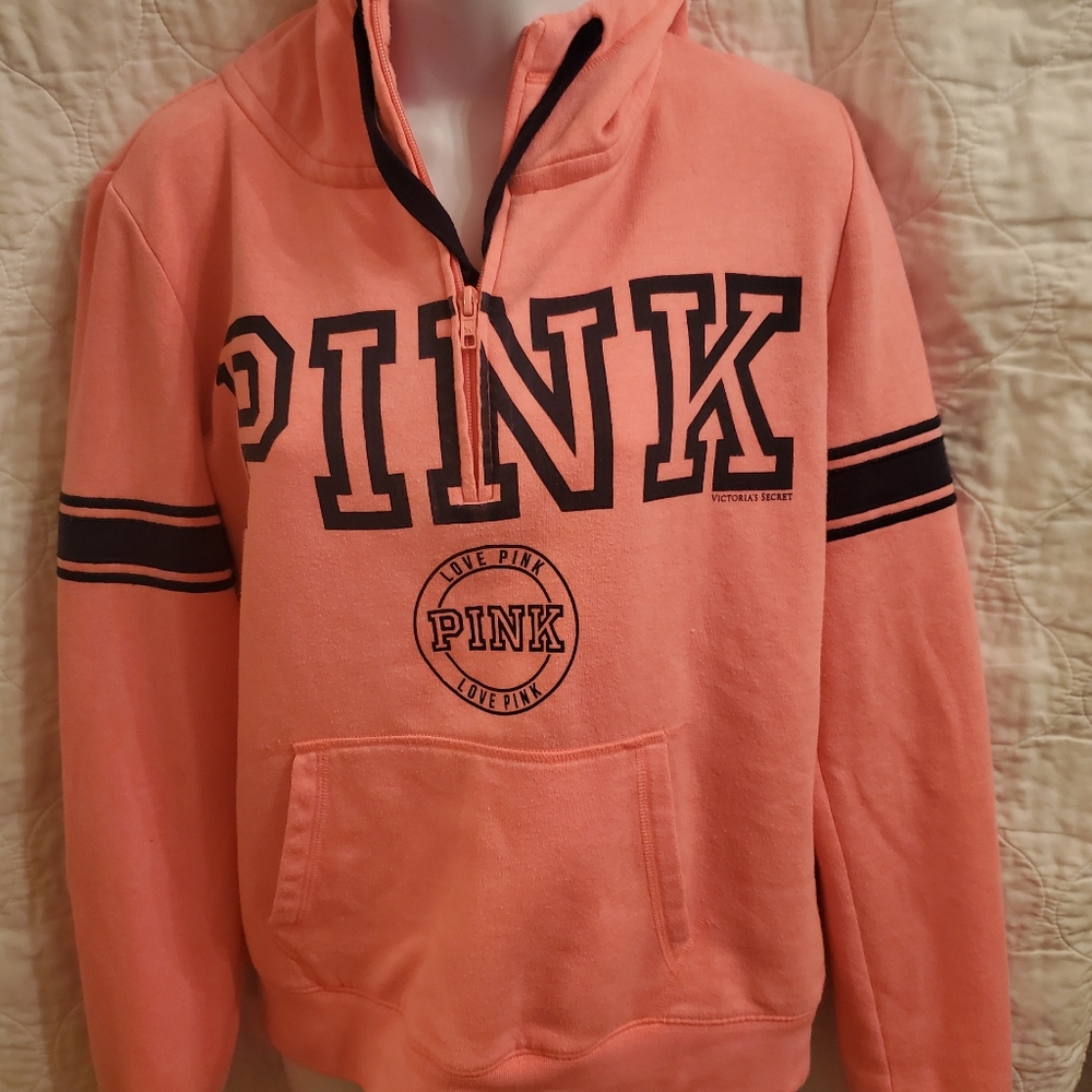 NWOT VS PINK Quarter Zip Hoodie
